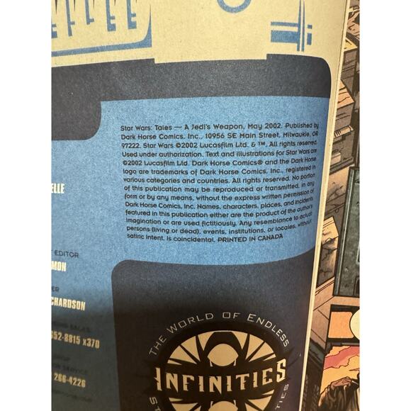 Star Wars: Tales-A Jedi's Weapon (Dark Horse Comics May 2002) - Picture 3 of 3